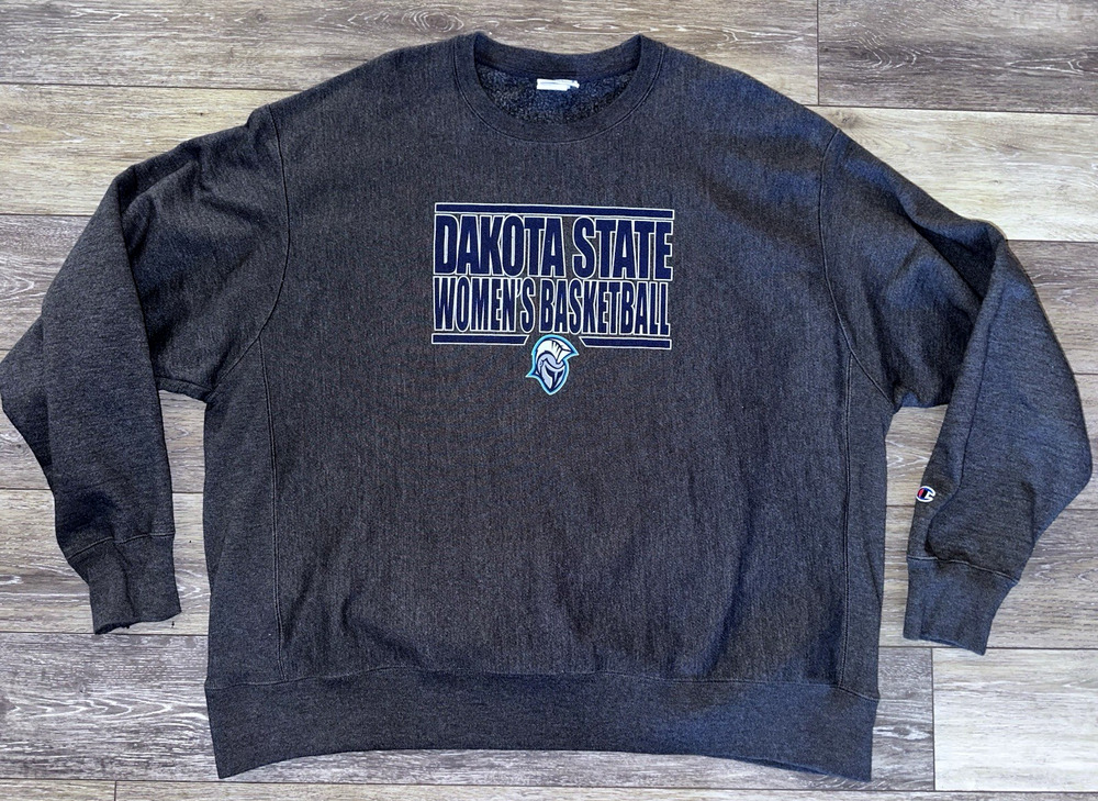 Dakota State Women's Basketball Sweatshirt CHAMPION Reverse Weave Men's Size 3XL
